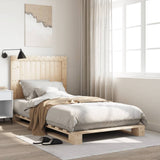 Bed Frame Natural Pine Solid Wood Single Durable Rectangular 3281533