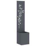 Garden Privacy Screen Floral Anthracite 32 x 32 x 150 cm 876408