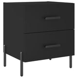 ZNTS Bedside Cabinets 2 pcs Black 40x35x47.5 cm Engineered Wood 827327