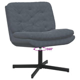 Swivel Relaxing Chair Dark Grey 63 x 75 x 76 cm Velvet 42007361