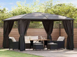 Gazebo with Curtains 300x300x265 cm Anthracite 48600