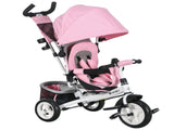 6 in 1 Kids Trike with Parent Handle, Canopy, 5-point Safety Belt, Storage, Footrest, Brake, for 1-5 T3398P348146