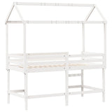 Loft Bed with Ladder and Roof without Mattress White 80x200 cm 3282153