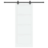 Sliding Door ORKDAL 93 x 232 cm Engineered Wood White and Black 3450219