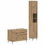 2 Piece Bathroom Cabinet Set BREDA Artisan Oak Engineered Wood 3417566