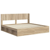 Bed Frame with Storage and Headboard 3 pcs Engineered Wood 3414173