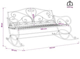 Garden Bench Antique Brown Steel 42038700