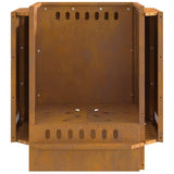 Smokeless Fire Pit Rusty 48 x 48 x 51 cm Weathering Steel 858977