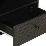 TV Cabinet Black 80x33x46 cm Solid Wood Mango 356836