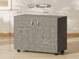 Two-Tier Locking Office Storage Cabinet - Grey T3398P343622