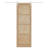 Sliding Door Manual Natural and white 78 x 232 cm 3333250