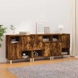 Sideboards 3 pcs Smoked Oak 60x35x70 cm Engineered Wood 3185740