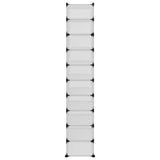 Shoe Rack Transparent 44x32x174 cm PP 340561