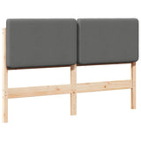 Upholstered Headboard Brown and Light Grey 150 cm 880063