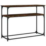 Console Table Smoked Oak 100x35.5x75 cm Engineered Wood 834067