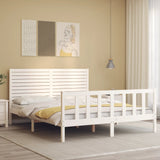 Bed Frame without Mattress White 160x200 cm Solid Wood Pine 3193217