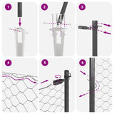 Welded Wire Fence with Spikes 25 x 0.8 m 3353231