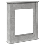 Fireplace Surround Concrete Grey 75x20x87.5 cm Engineered Wood 854583