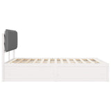 Bed Frame with Upholstered Headboard Light Grey 140 x 200 cm 3398128