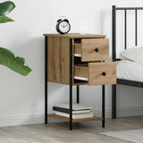 Bedside Cabinet with Drawer 2 pcs Artisan oak 32 x 42 x 70 cm 871288