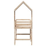 ZNTS Loft Bed with Ladder and Roof without Mattress 80x200 cm 3282028