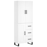 Highboard White 69.5x34x180 cm Engineered Wood 3196035