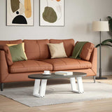 Coffee Table Legs U-Shaped 2 pcs White 30x cm Steel 4012737