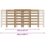 Radiator Cover Artisian Oak 205x21.5x83.5 cm Engineered Wood 852725