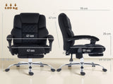 Office Chair with 6-point Vibration Massage and Heat, Fabric Desk Chair with Footrest, High Back, T3398P552511