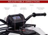 12V Kids Quad Bike with Forward, Reverse Functions, Ride-On ATV w/ Music, LED, Headlights, for Ages T3398P348338