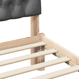 Bed Frame with Upholstered Headboard Brown 100 x 200 cm 878840