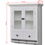 ZNTS Wooden Kitchen Wall Cabinet with Glass Door White 241374