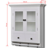 ZNTS Wooden Kitchen Wall Cabinet with Glass Door White 241374