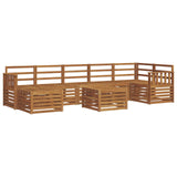 Outdoor Sofa Set 8 pcs Natural Solid Acacia Wood 3375199