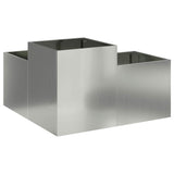 Garden Planter Silver 80 x 80 x 48 cm Galvanised steel 865846