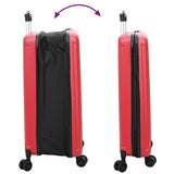 Suitcase Folding with Lock Red 50 x 30 x 76 cm ABS Plastic 42006248
