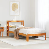 Bed Frame without Mattress Wax Brown 90x200 cm Solid Wood Pine 3306062