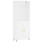 Highboard White 69.5x34x180 cm Engineered Wood 3189933