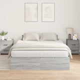 Storage Bed Frame Grey Sonoma 160 x 200 cm Engineered Wood 3335394