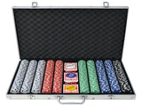 Poker Set with 1000 Chips Aluminium 80183