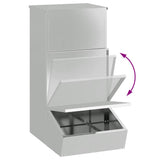 Pig Feeder Silver 55 x 38 x 76 cm Galvanised Steel 874638