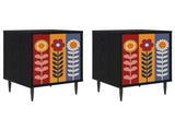 Bedside Cabinet ESSEN 2 pcs Black Oak 36 x 33 x 51 cm 8007256