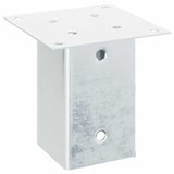 Post Bases Square 12 pcs Silver 91x91 mm Galvanised Steel 42000011