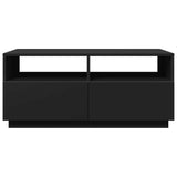 Coffee Table with LED Lights Black 90x49x40 cm 839834