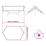 ZNTS Camping Tarp Blue 500x294 cm Waterproof 94671