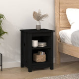 Bedside Cabinets 2 pcs Black 40x35x55 cm Solid Wood Pine 820965