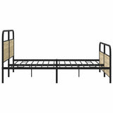 Metal Bed Frame without Mattress Sonoma Oak 193x203 cm 3318654