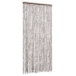 ZNTS Fly Curtain Taupe and White 90x200 cm Chenille 377404
