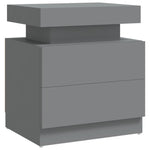 ZNTS Bedside Cabinet Grey 45x35x52 cm Engineered Wood 326851