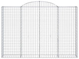 Arched Gabion Baskets 4 pcs 200x30x180/200 cm Galvanised Iron 3146196